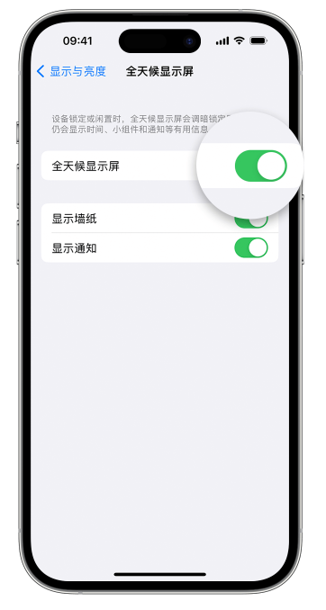 涞源苹果14维修店分享如何自定义 iPhone 14 Pro 常亮显示屏 